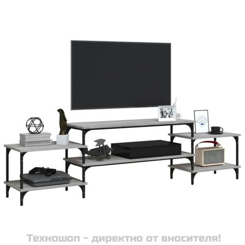 ТB шкаф, сив сонома, 197x35x52 см, инженерно дърво