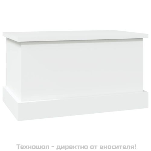 Кутия за съхранение, бяла, 50x30x28 см, инженерно дърво