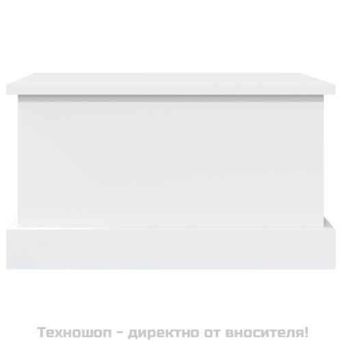 Кутия за съхранение, бяла, 50x30x28 см, инженерно дърво