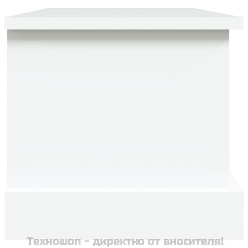 Кутия за съхранение, бяла, 50x30x28 см, инженерно дърво