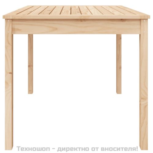 Градинска маса, 82,5x82,5x76 см, борово дърво масив