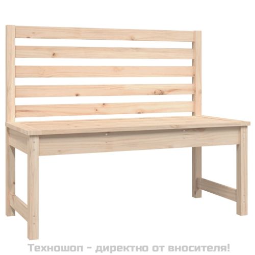 Градинска пейка 109 см масивна борова дървесина