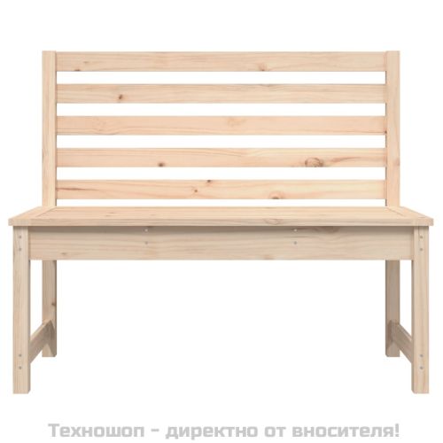 Градинска пейка 109 см масивна борова дървесина