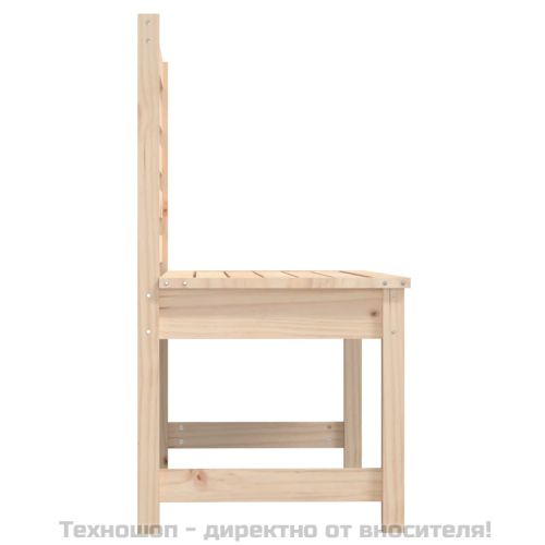 Градинска пейка 109 см масивна борова дървесина