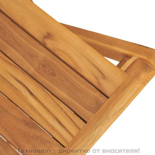 Сгъваеми градински столове, 4 бр, 47x61x90 см, тик масив