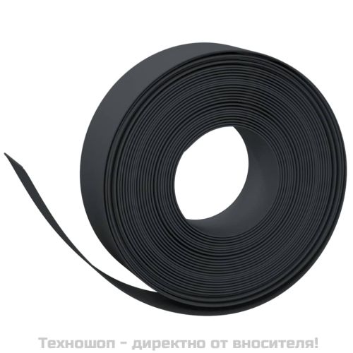 Градински кантове, 2 бр, черни, 10 м, 15 см, полиетилен