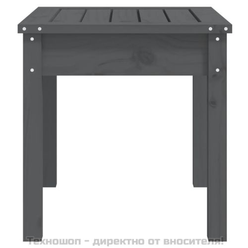 Градинска пейка сива 50x44x45 см борово дърво масив