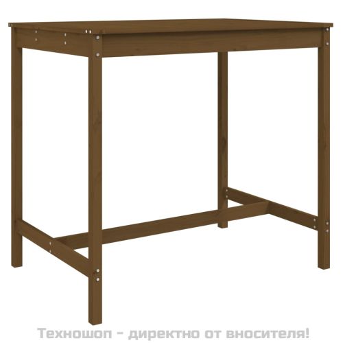 Градинска маса меденокафява 121x82,5x110 см борово дърво масив