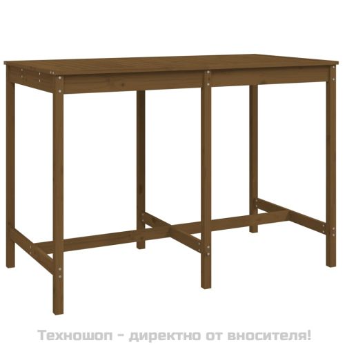 Градинска маса меденокафява 159,5x82,5x110см борово дърво масив