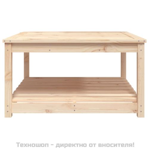 Градинска маса, 82,5x82,5x45 см, борово дърво масив