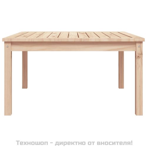 Градинска маса, 82,5x82,5x45 см, борово дърво масив