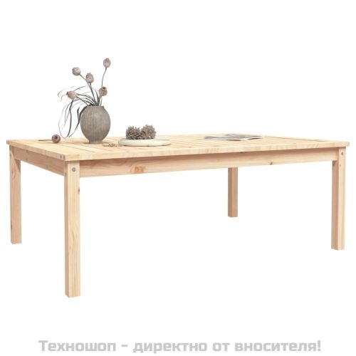 Градинска маса, 121x82,5x45 см, борово дърво масив