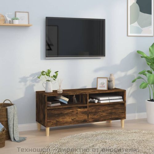 ТB шкаф, опушен дъб, 100x34,5x44,5 см, инженерно дърво