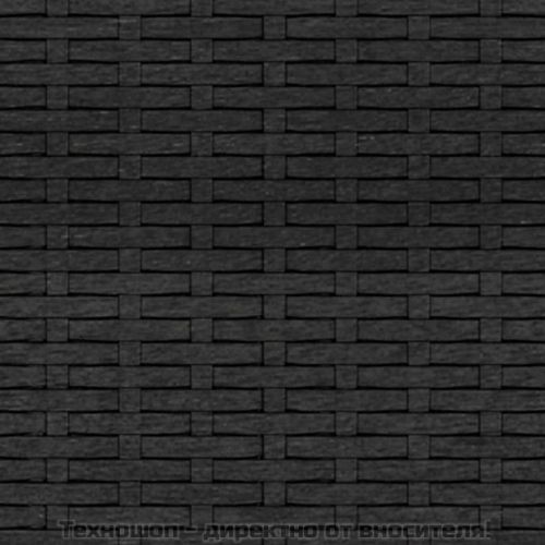 Градински лаундж комплект черен полиратан