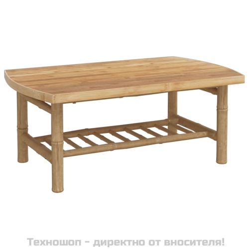 Градински лаундж комплект тъмносиви възглавници 3 части бамбук