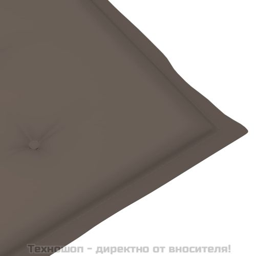 Градински шезлонг подложка за крака и възглавница акация масив