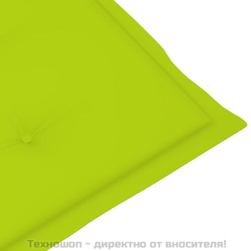 Градински шезлонг подложка за крака и възглавница акация масив