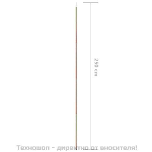 Прътове за сенник, 2 бр, 250 см, поцинкована стомана