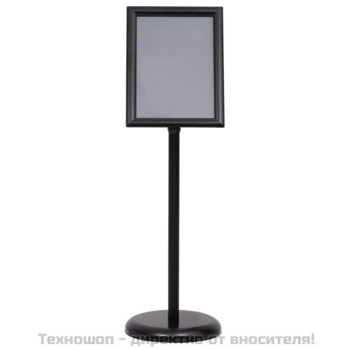 A4 постер борд на стойка, черен, алуминиева сплав