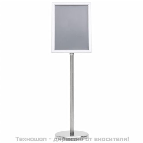 A4 постер борд на стойка, сребрист, алуминиева сплав