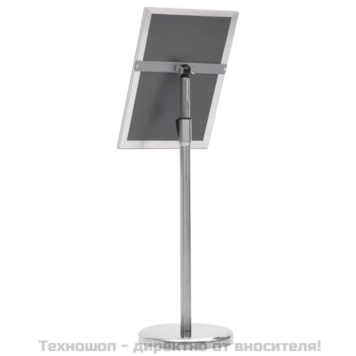 A4 постер борд на стойка, сребрист, алуминиева сплав