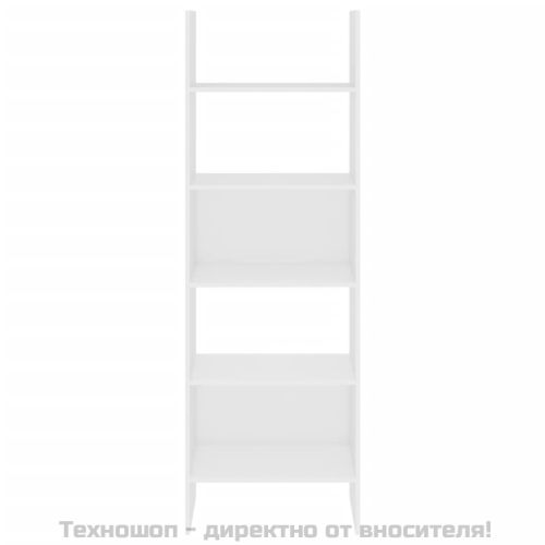 Библиотека, бяла, 60x35x180 см, инженерно дърво