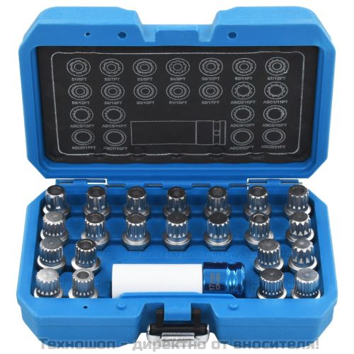 Комплект за развиване на секретни болтове за VAG, 23 части