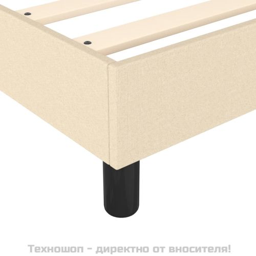 Боксспринг легло с матрак, кремаво, 100x200 см, плат