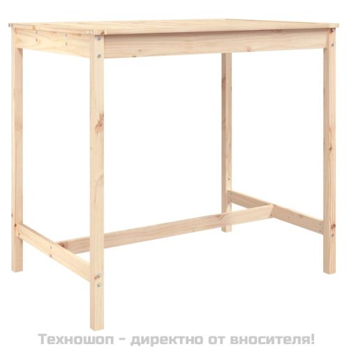 Градинска маса, 121x82,5x110 см, борово дърво масив