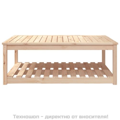 Градинска маса, 121x82,5x45 см, борово дърво масив