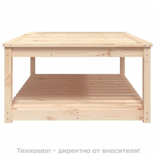 Градинска маса, 121x82,5x45 см, борово дърво масив