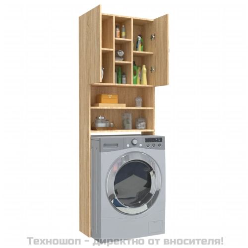 Шкаф за пералня, дъб сонома, 64x25,5x190 см