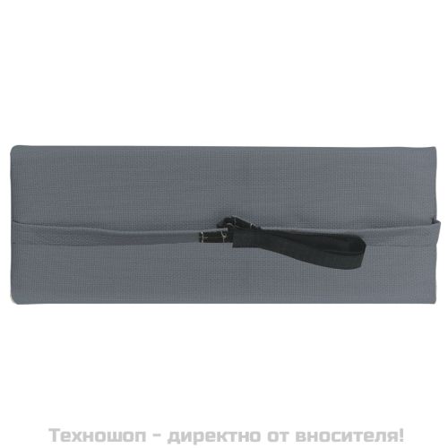 Облегалка за глава за шезлонг, сива, 40x7,5x15 см, textilene