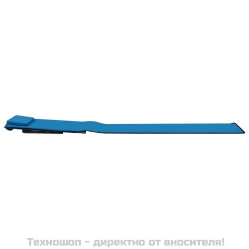 Сгъваеми плажни постелки, 2 бр, стомана и плат, сини