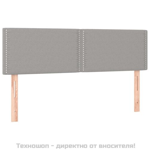 Боксспринг легло с матрак, светлосиво, 140x200 см, плат