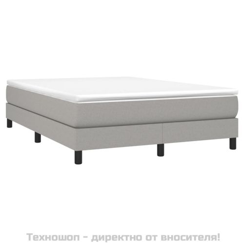 Боксспринг легло с матрак, светлосиво, 140x200 см, плат