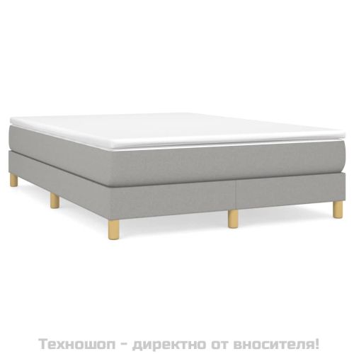 Боксспринг легло с матрак, светлосиво, 140x200 см, плат