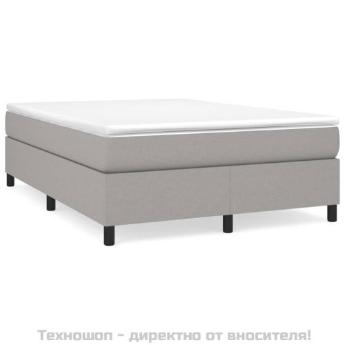 Боксспринг легло с матрак, светлосиво, 140x200 см, плат
