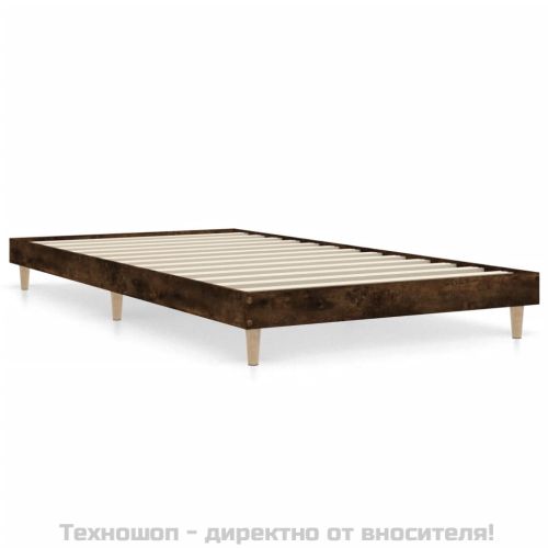 Рамка за легло без матрак опушен дъб 90x190 см инженерно дърво