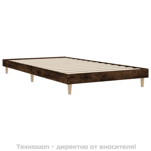 Рамка за легло без матрак опушен дъб 90x190 см инженерно дърво