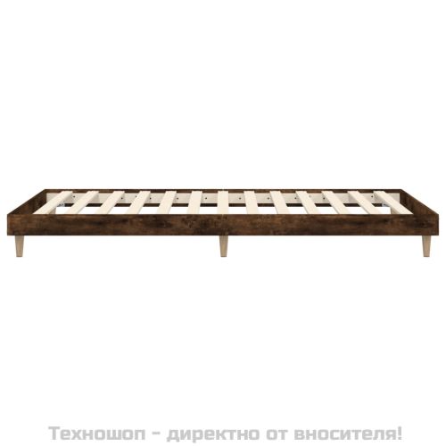 Рамка за легло без матрак опушен дъб 90x190 см инженерно дърво