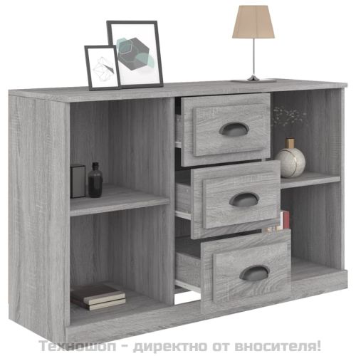 Сайдборд, сив сонома, 104,5x35,5x67,5 см, инженерно дърво