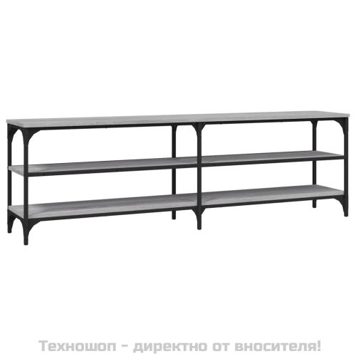 ТВ шкаф, сив сонома, 160x30x50 см, инженерно дърво