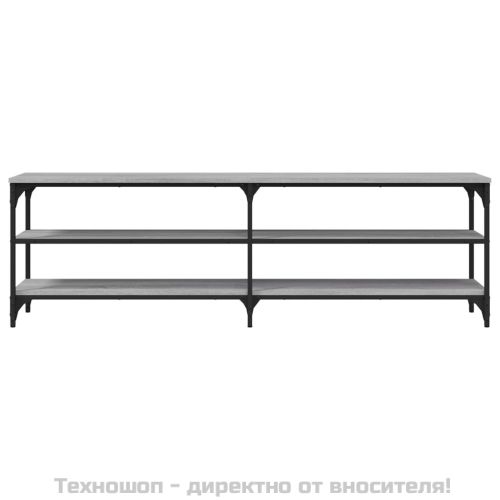 ТВ шкаф, сив сонома, 160x30x50 см, инженерно дърво