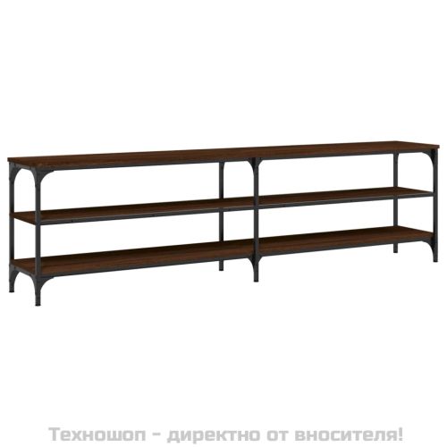 ТB шкаф, кафяв дъб, 180x30x50 см, инженерно дърво и метал