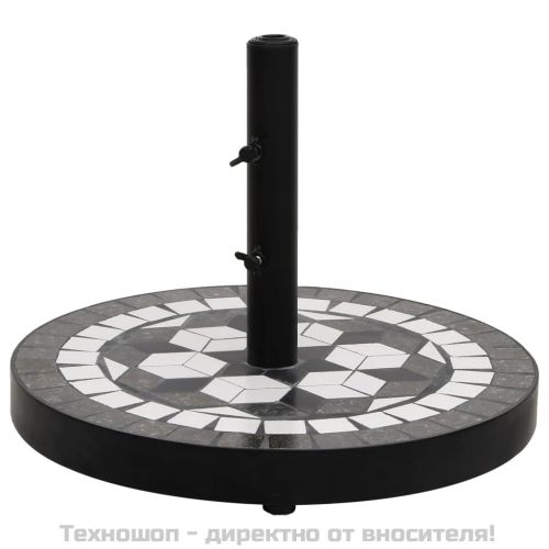 Основа за чадър, черно и бяло, кръгла, 12 кг