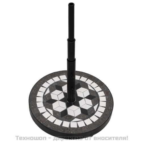 Основа за чадър, черно и бяло, кръгла, 12 кг