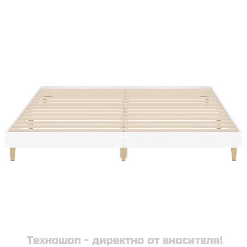 Рамка за легло, бяла, 120x200 см, масивно дърво