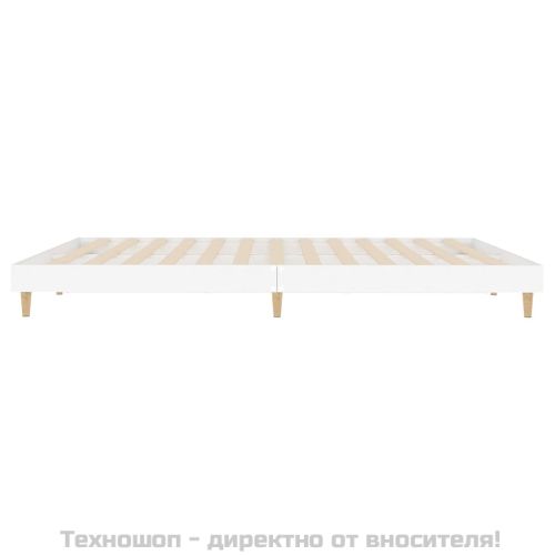 Рамка за легло, бяла, 120x200 см, масивно дърво