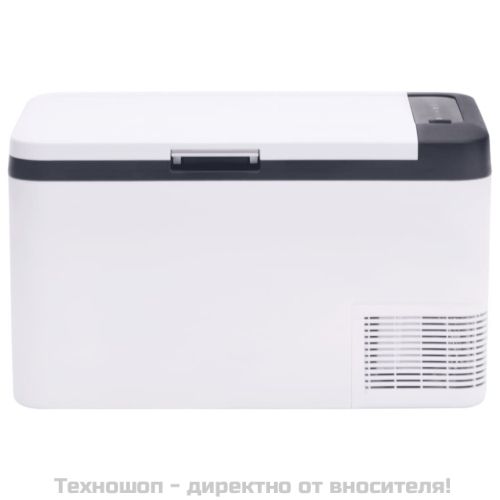 Хладилна кутия с дръжка черно и бяло 25 л PP и PE